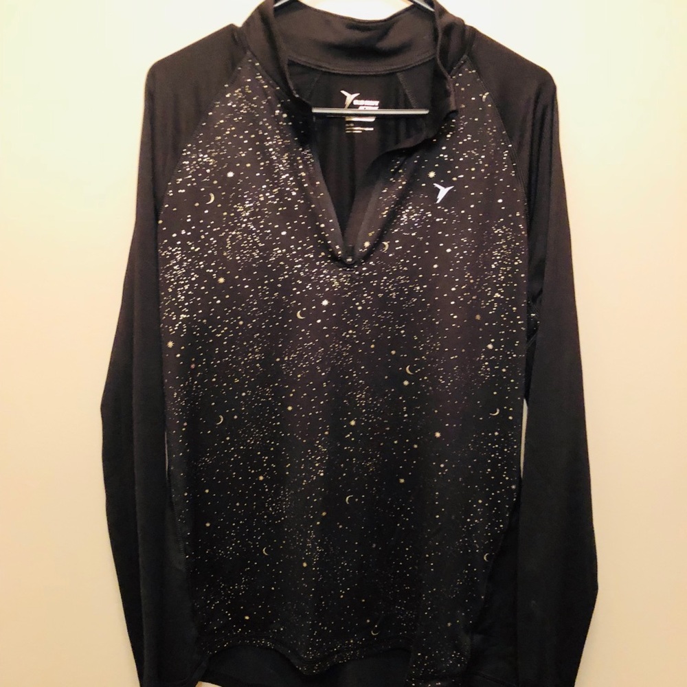Old Navy Active Jacket Black with Stars